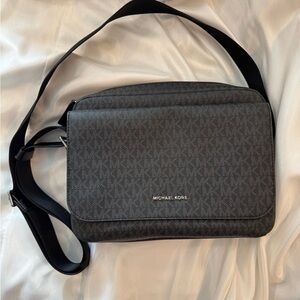 Michael Kors Black and Gray Messenger Bag